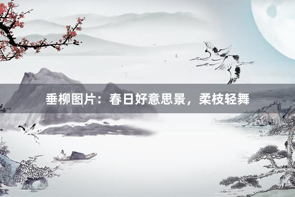 垂柳图片：春日好意思景，柔枝轻舞